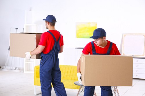 House removal team preparing a move in Glasgow