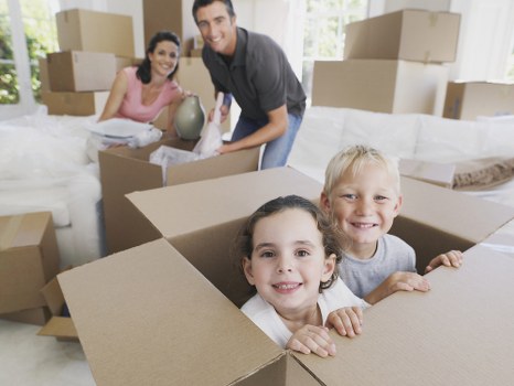 Packing boxes for a Glasgow home move