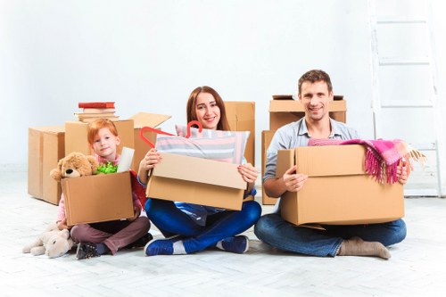 Removal team loading furniture for a Glasgow house move