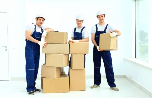 Removal team sorting reusable and recyclable items in Glasgow