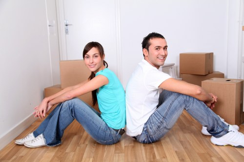 Packing and loading belongings for a Glasgow house move