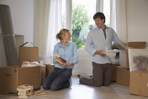 Furniture being carried from a Glasgow family home