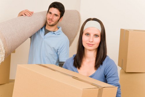 Removal truck loaded with furniture for a Glasgow relocation