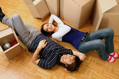 Moving boxes in a Glasgow neighbourhood